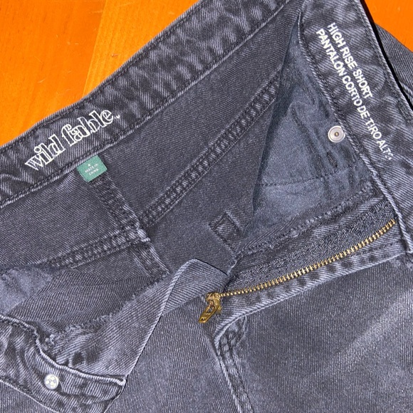 black denim y2k 501 style shorts original super highrise cut offs 90’s bottoms - Picture 6 of 13